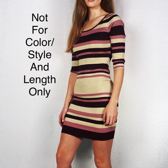 Say What? Dresses & Skirts - ✨Shimmer stripe sweater dress/bodycon